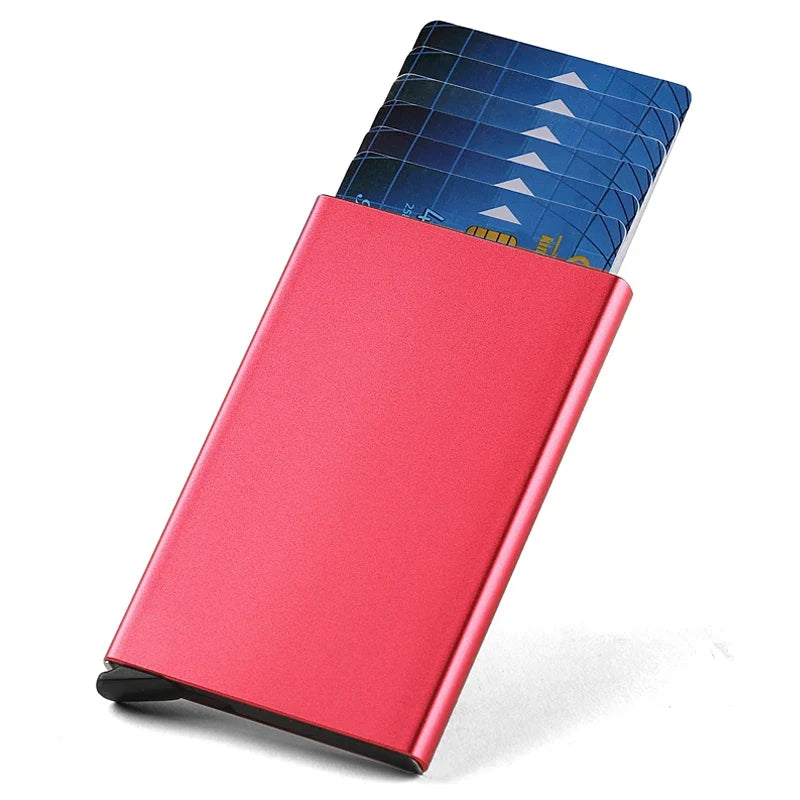 Slim Ultra-Thin Aluminum RFID Card Holder with Theft Protection for Everyone