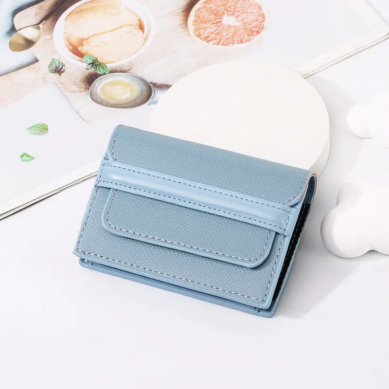 Compact RFID Leather Wallet with Multiple Slots and Classic Design
