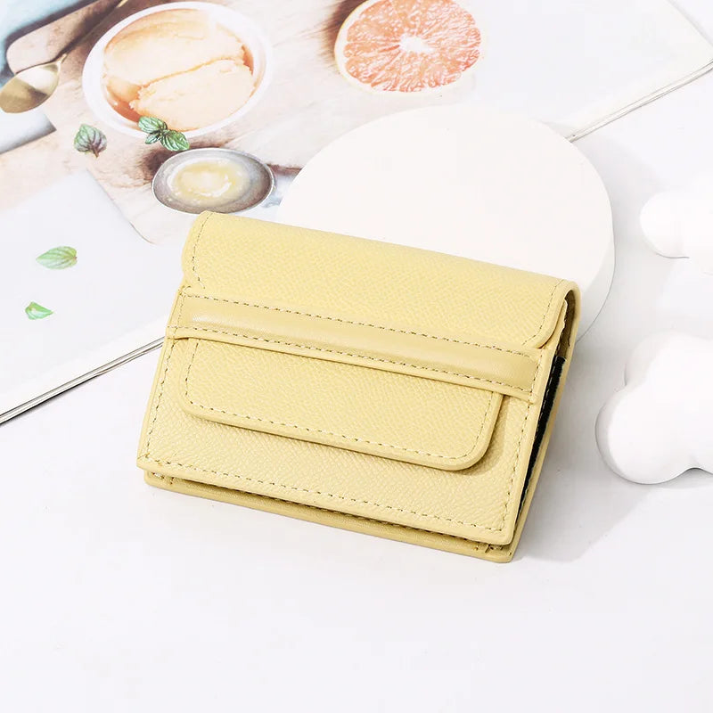 Compact RFID Leather Wallet with Multiple Slots and Classic Design