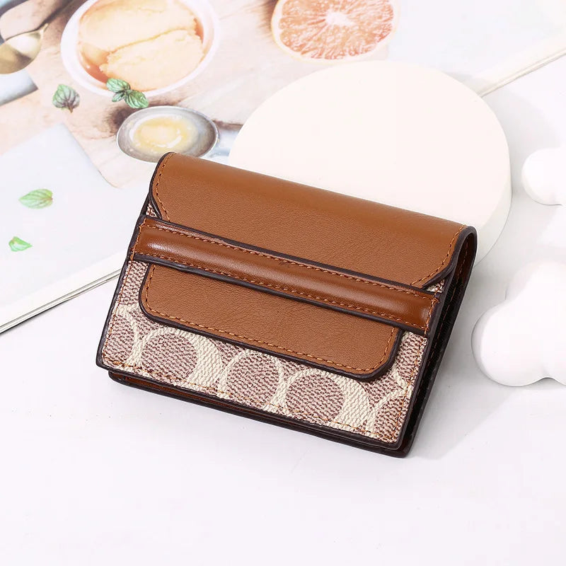 Compact RFID Leather Wallet with Multiple Slots and Classic Design