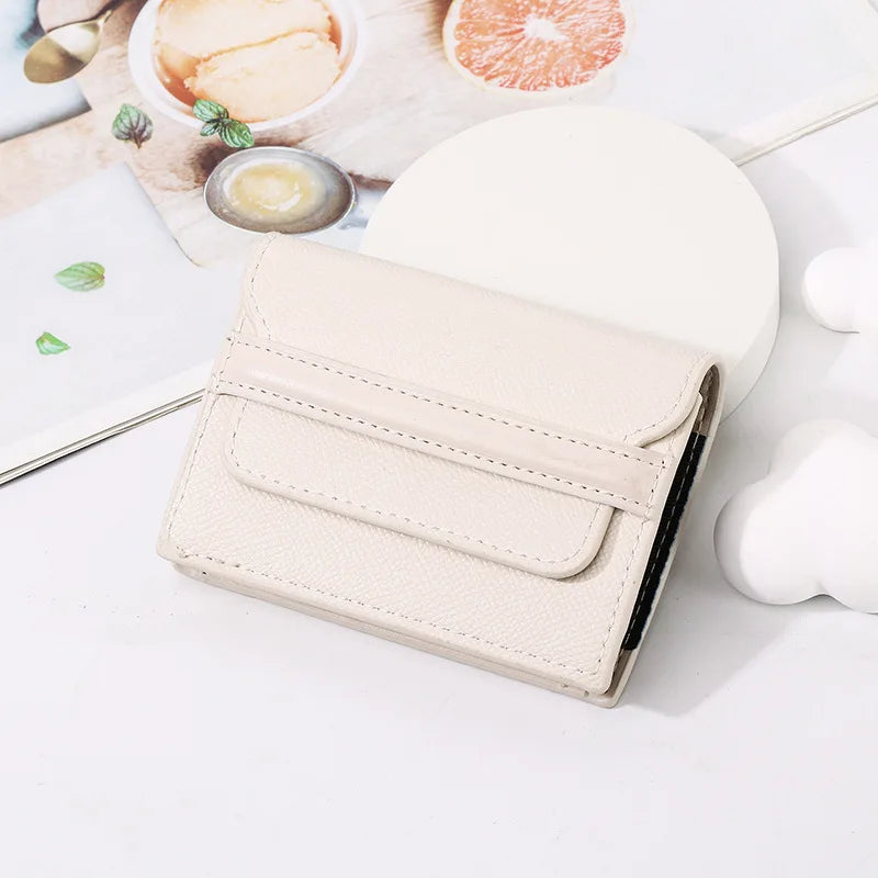 Compact RFID Leather Wallet with Multiple Slots and Classic Design