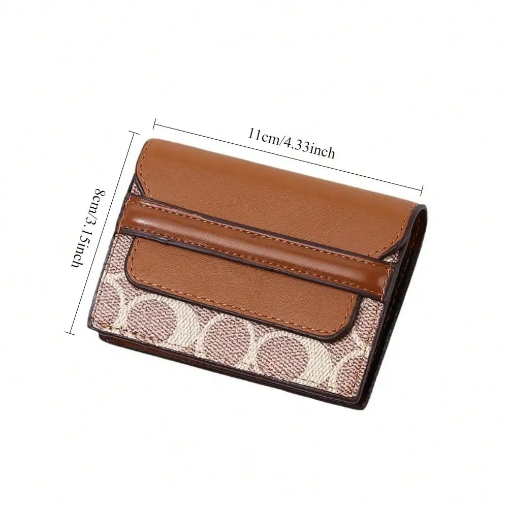 Compact RFID Leather Wallet with Multiple Slots and Classic Design