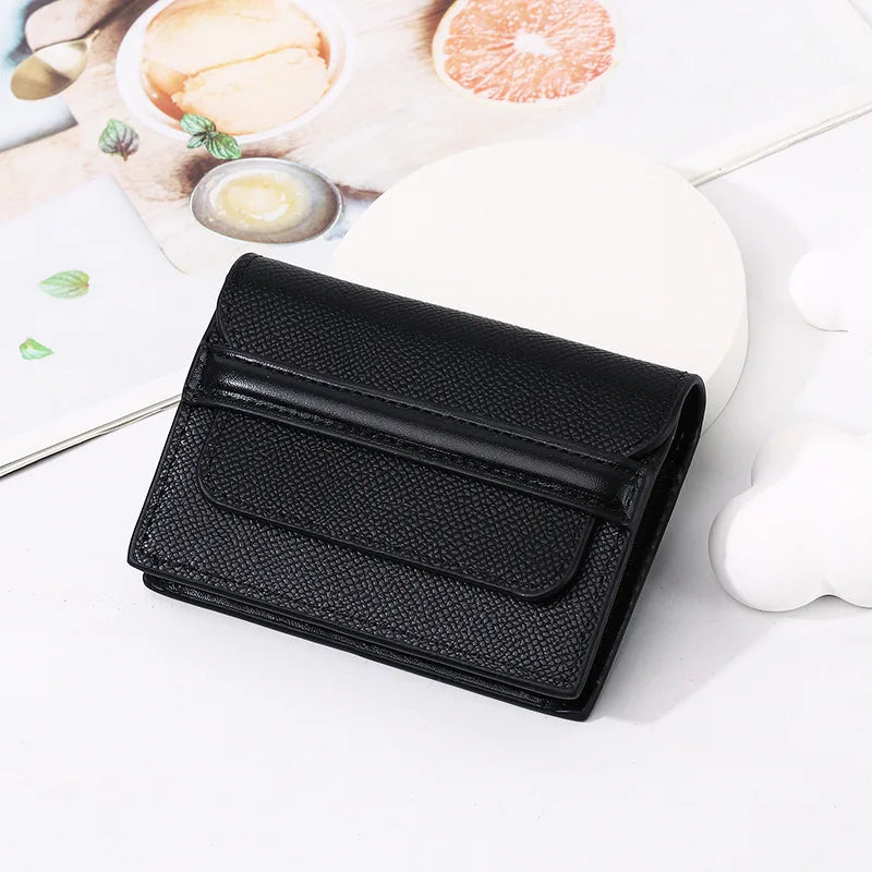Compact RFID Leather Wallet with Multiple Slots and Classic Design