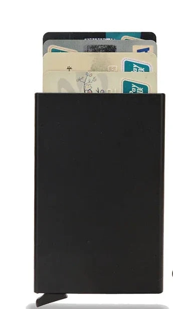 Ultra-Slim Metal RFID Card Holder with Pop-Up System