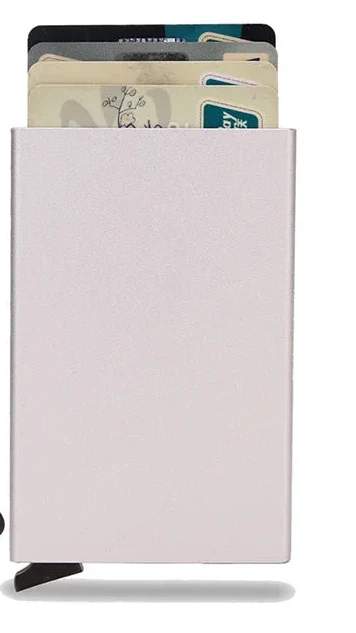 Ultra-Slim Metal RFID Card Holder with Pop-Up System