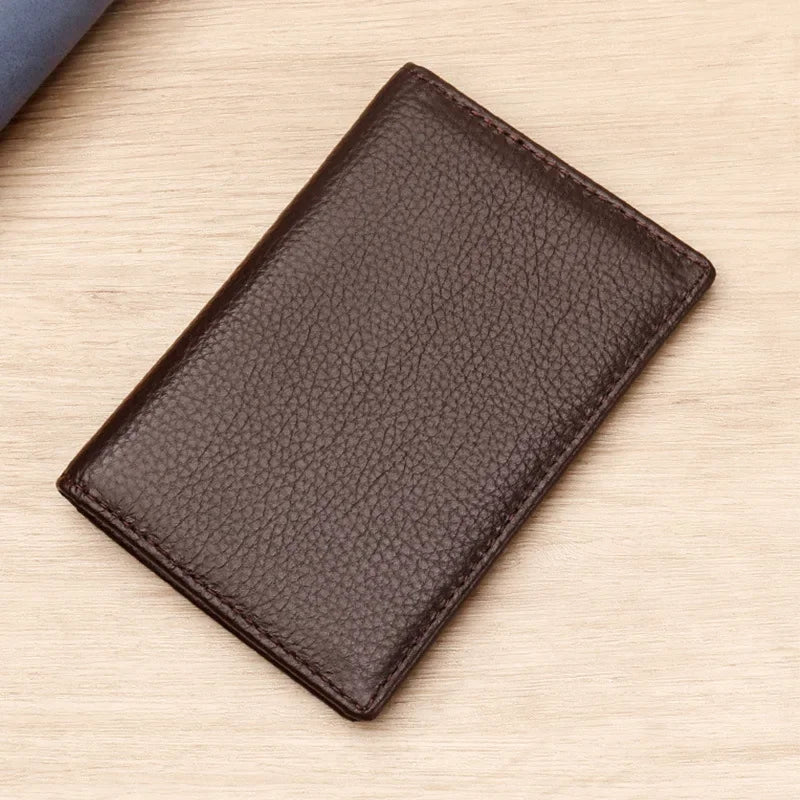 Multi-Slot Card Holder - Genuine Leather & RFID Protection