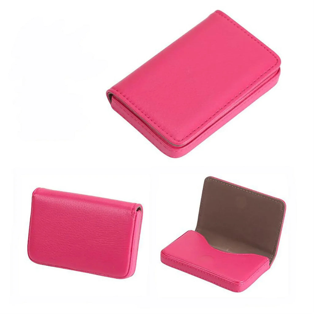Elegant PU Leather Business Card Holder with Magnetic Closure