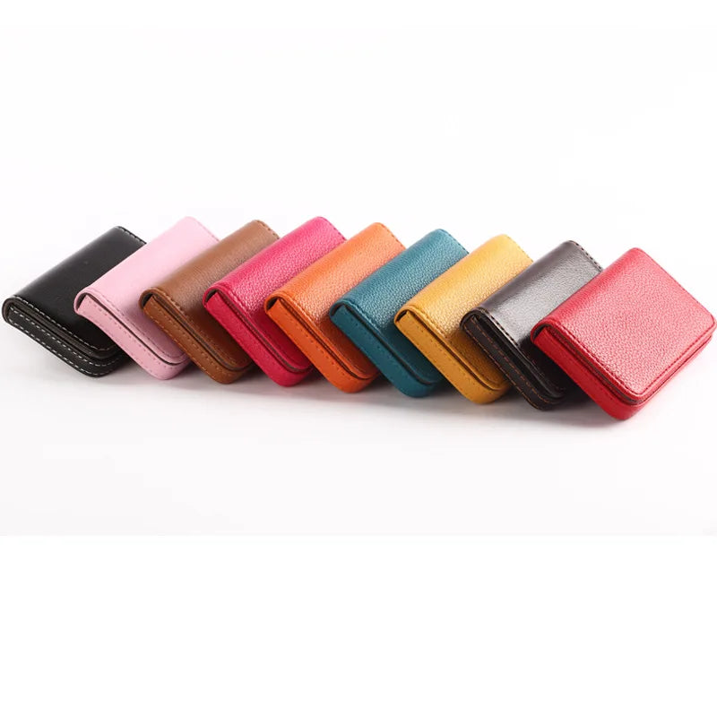 Elegant PU Leather Business Card Holder with Magnetic Closure Image