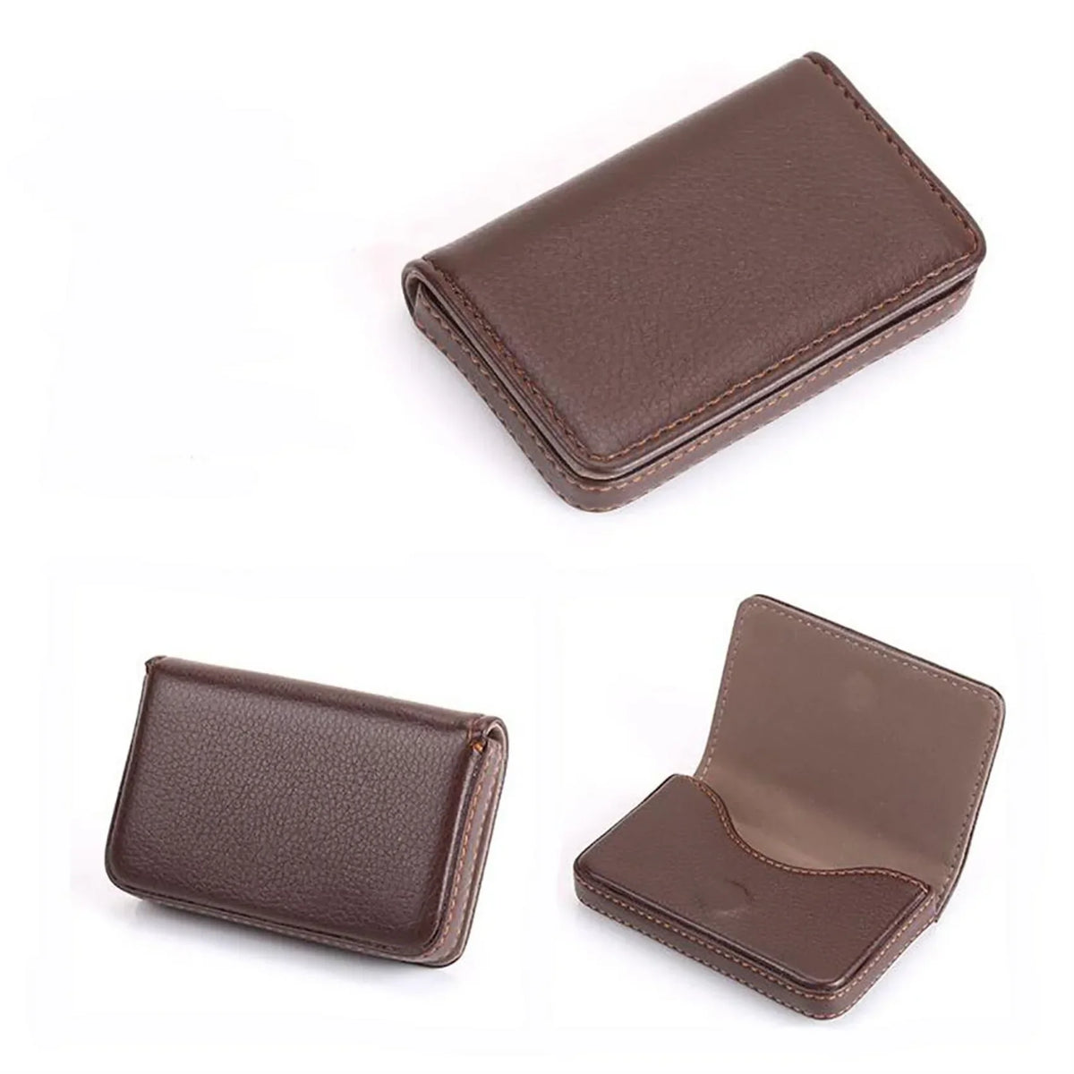 Elegant PU Leather Business Card Holder with Magnetic Closure