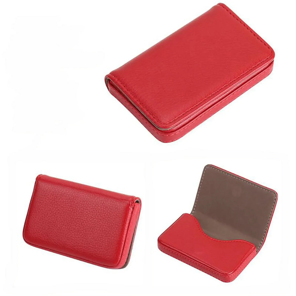Elegant PU Leather Business Card Holder with Magnetic Closure
