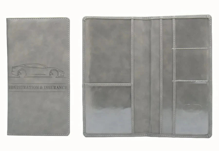 PU Leather Car Document Holder for Insurance, License, and Important Cards