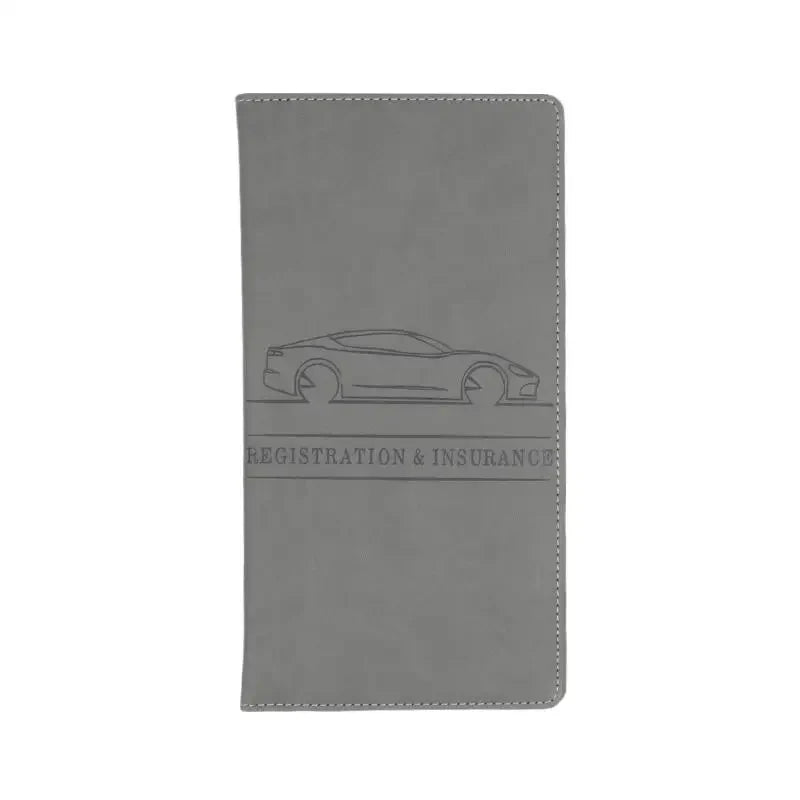 PU Leather Car Document Holder for Registration and License with Card Storage