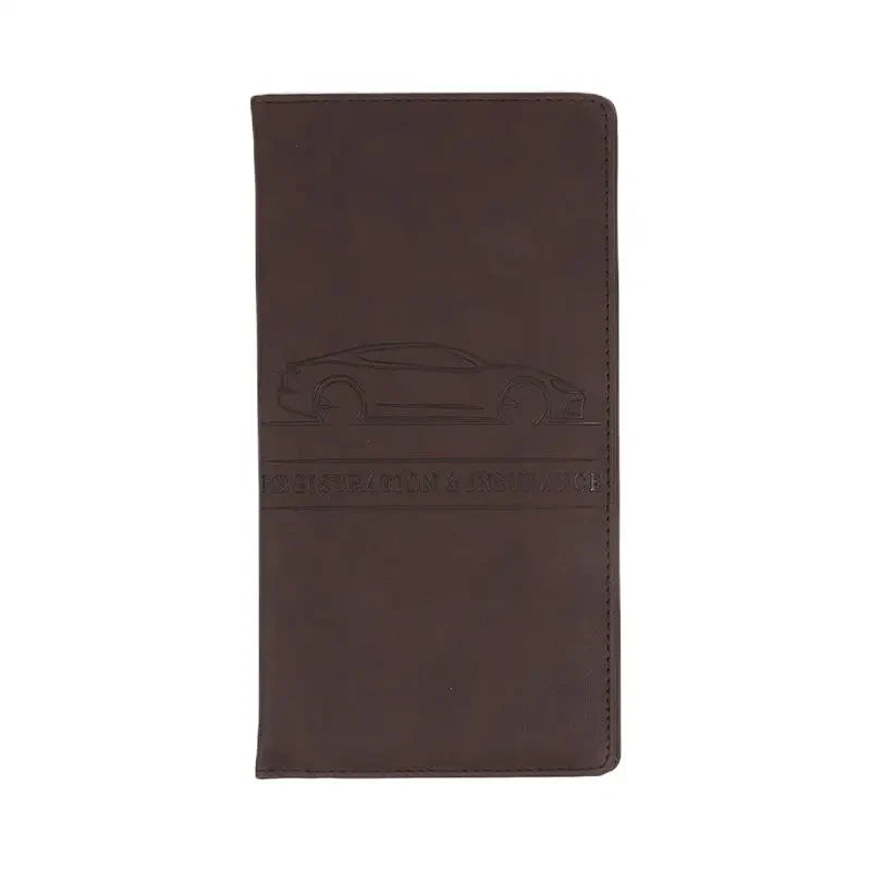 PU Leather Car Document Holder for Registration and License with Card Storage