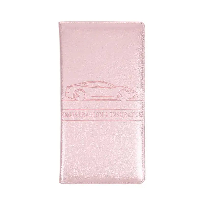 PU Leather Car Document Holder for Registration and License with Card Storage