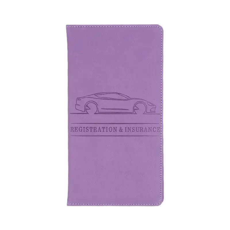 PU Leather Car Document Holder for Registration and License with Card Storage