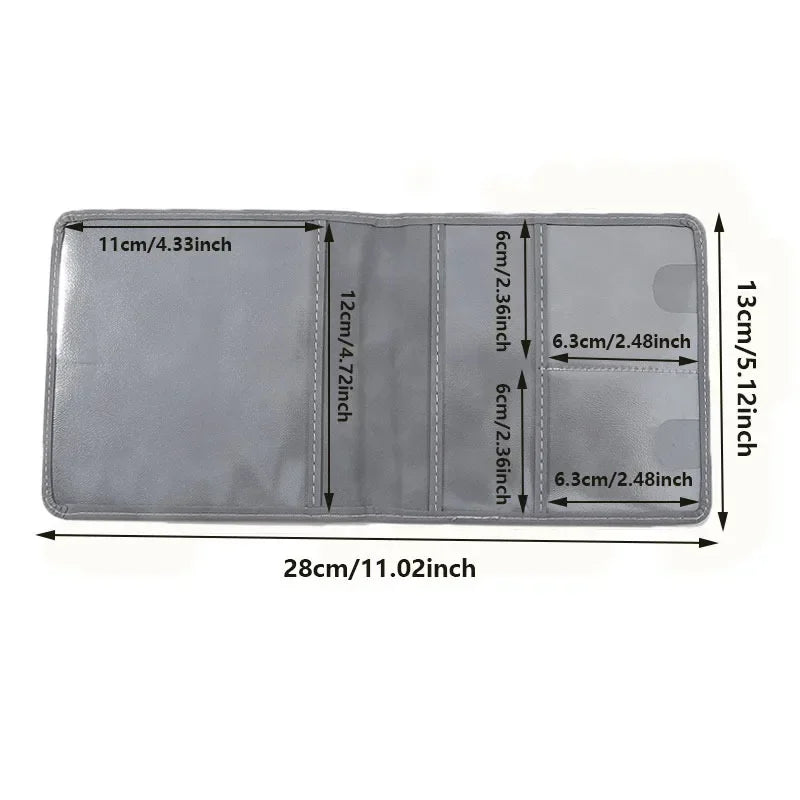 PU Leather Car Document Holder for Registration and Insurance with Snap Closure