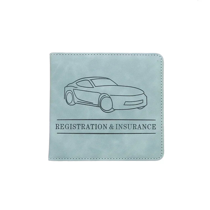 PU Leather Car Document Holder for Registration and Insurance with Snap Closure