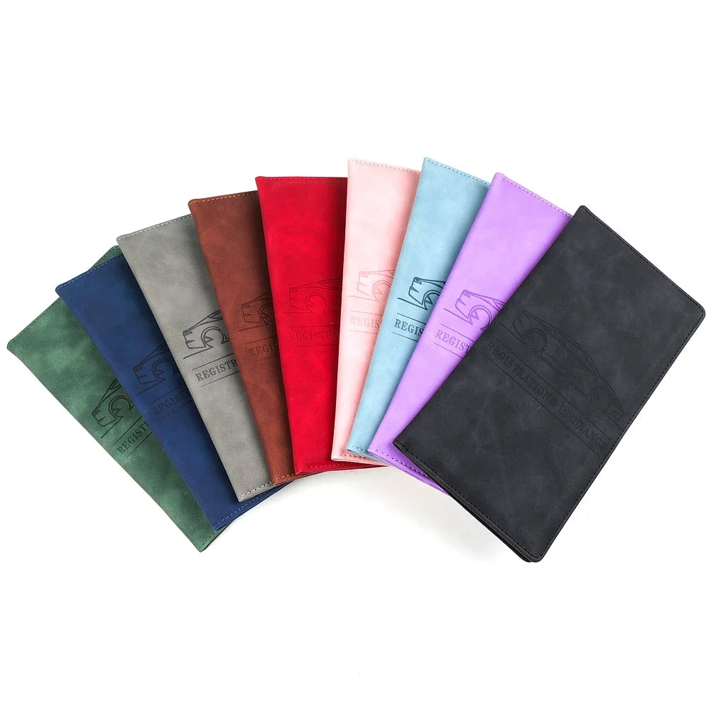 PU Leather Car Document Holder for Registration, Insurance, and Driver's License