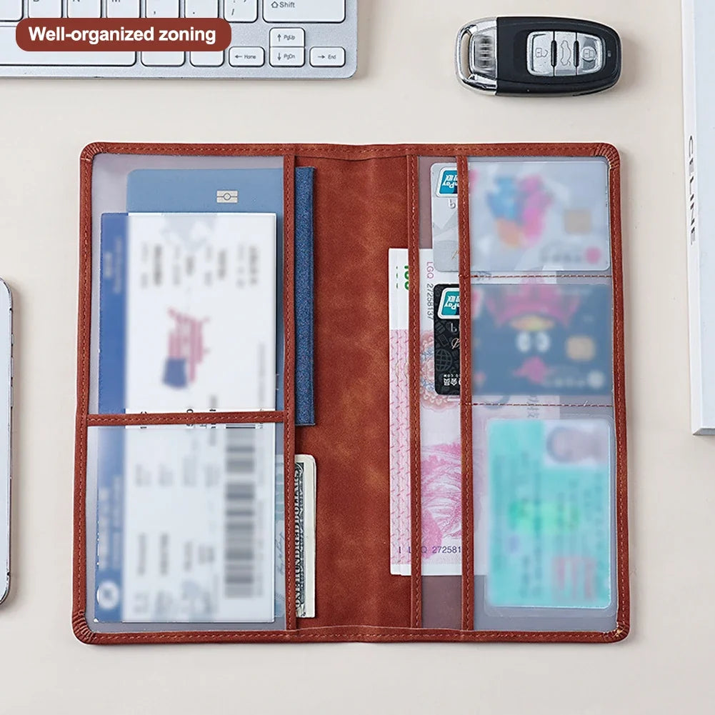 PU Leather Car Document Holder for Registration, Insurance, and Driver's License