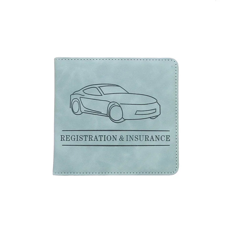 PU Leather Car Document Holder for Registration and Insurance with Snap Closure