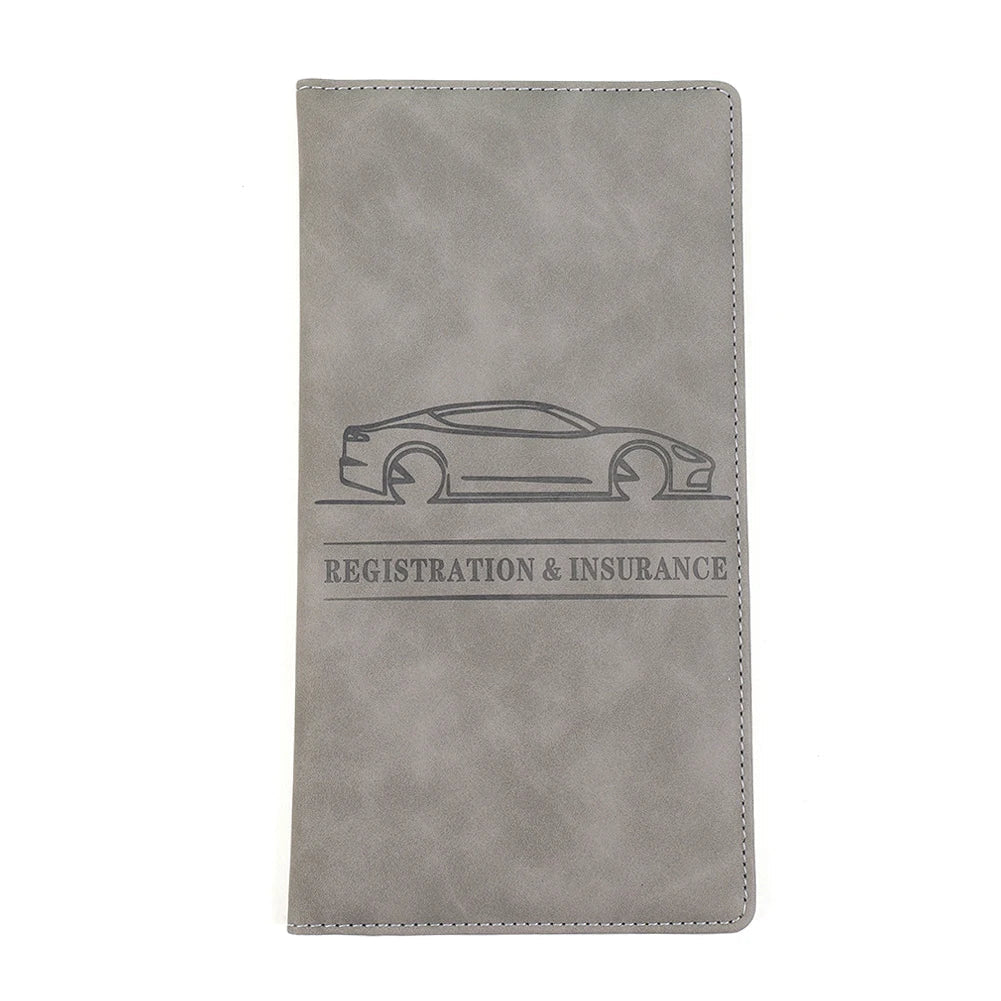 PU Leather Car Document Holder for Registration, Insurance, and License
