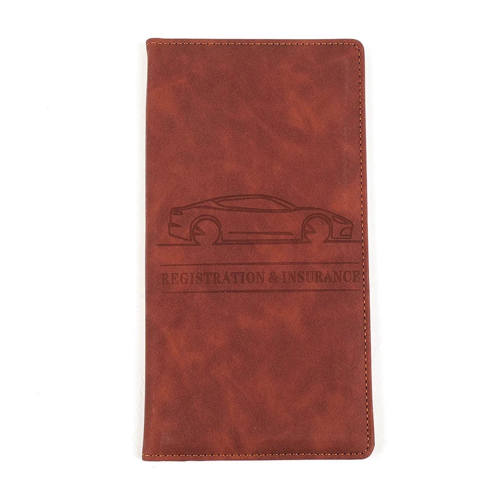 PU Leather Car Document Holder for Registration, Insurance, and License