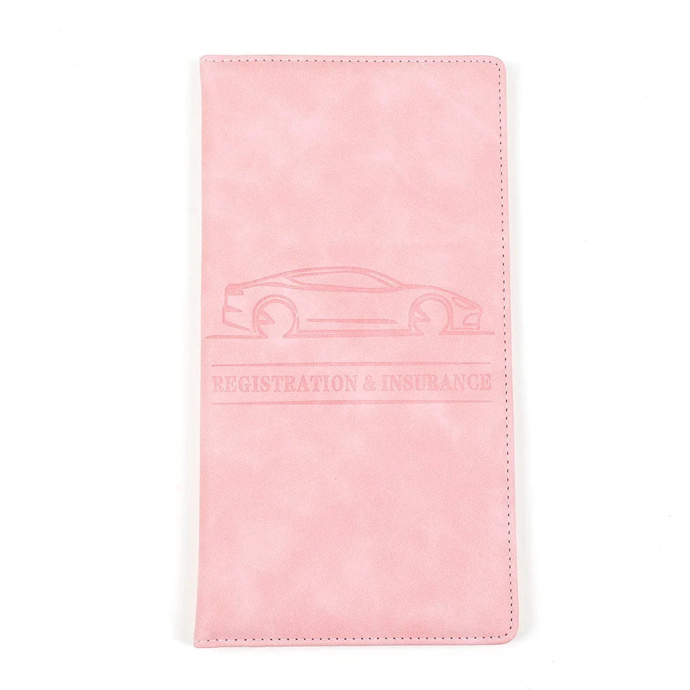 PU Leather Car Document Holder for Registration, Insurance, and License