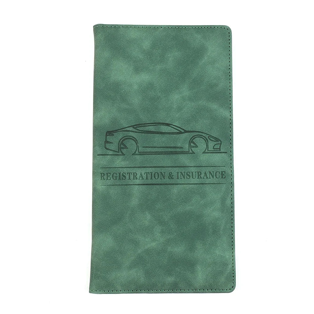 PU Leather Car Document Holder for Registration, Insurance, and License