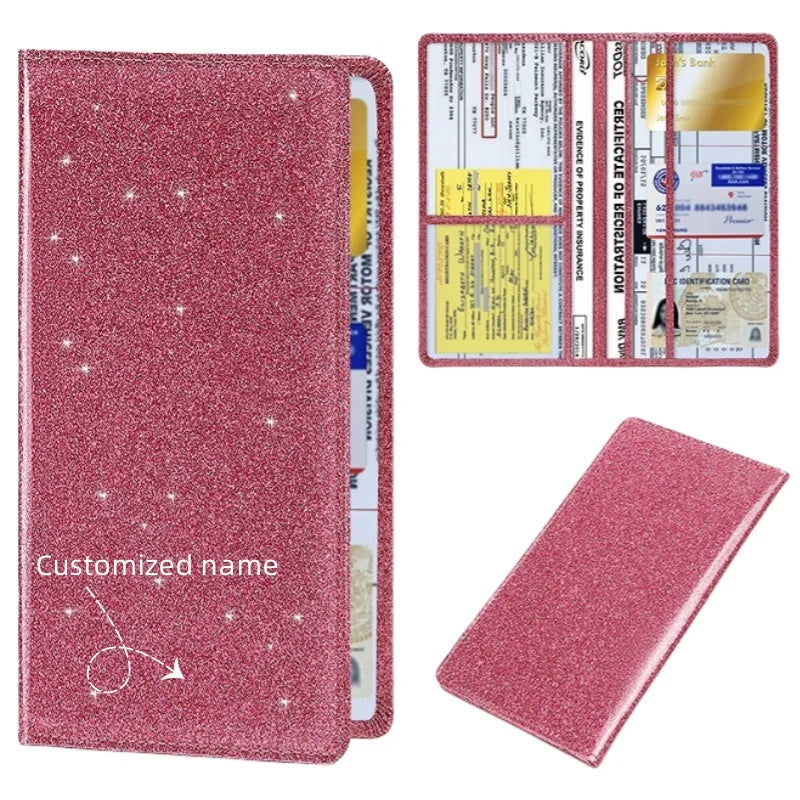 Personalized PU Leather Car Document Holder for Registration and Driver's License