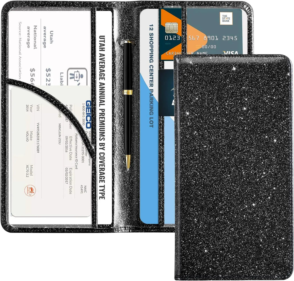 Personalized PU Leather Car Document Holder for Registration and Driver's License