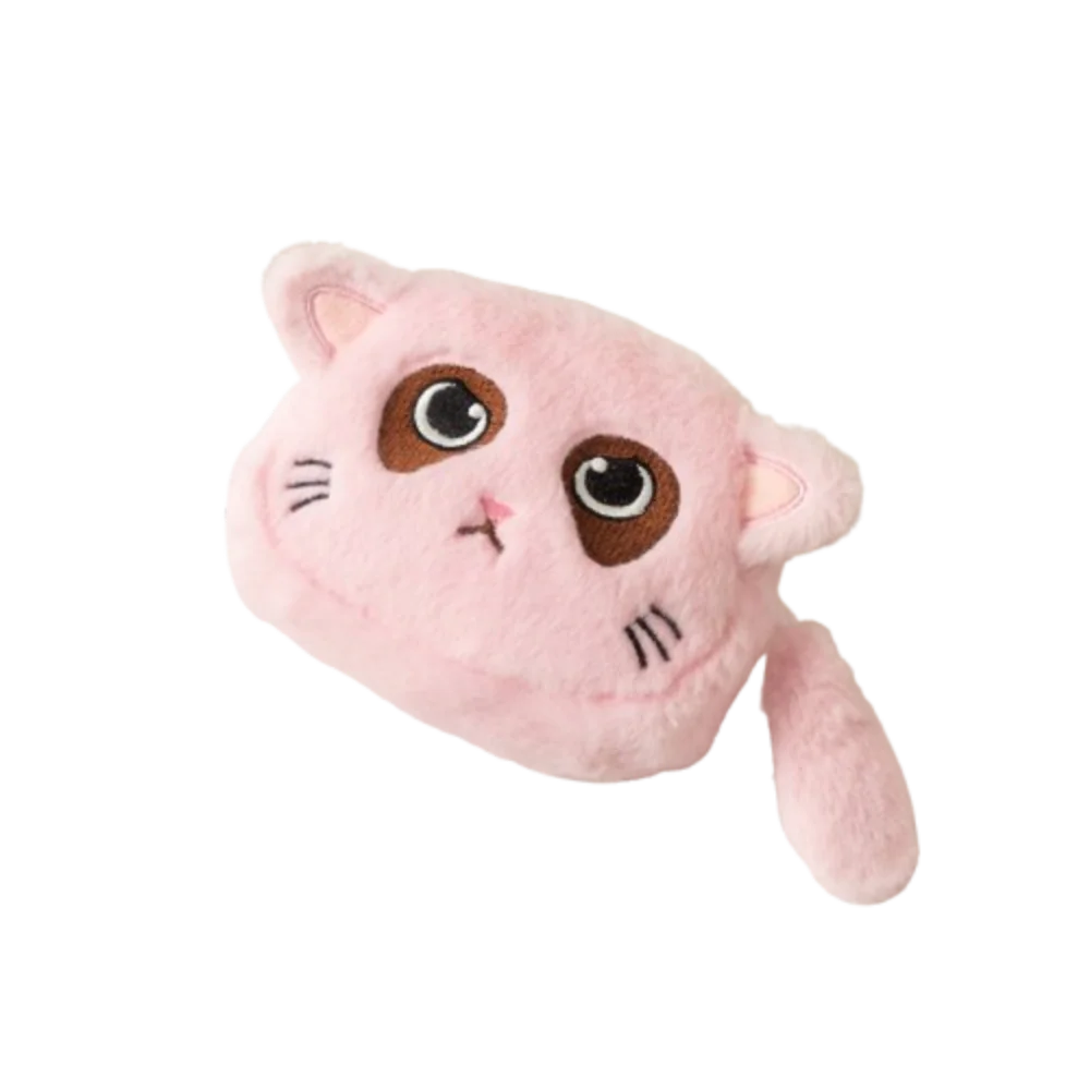 Kawaii Cat Plush Zipper Wallet with Wrist Strap