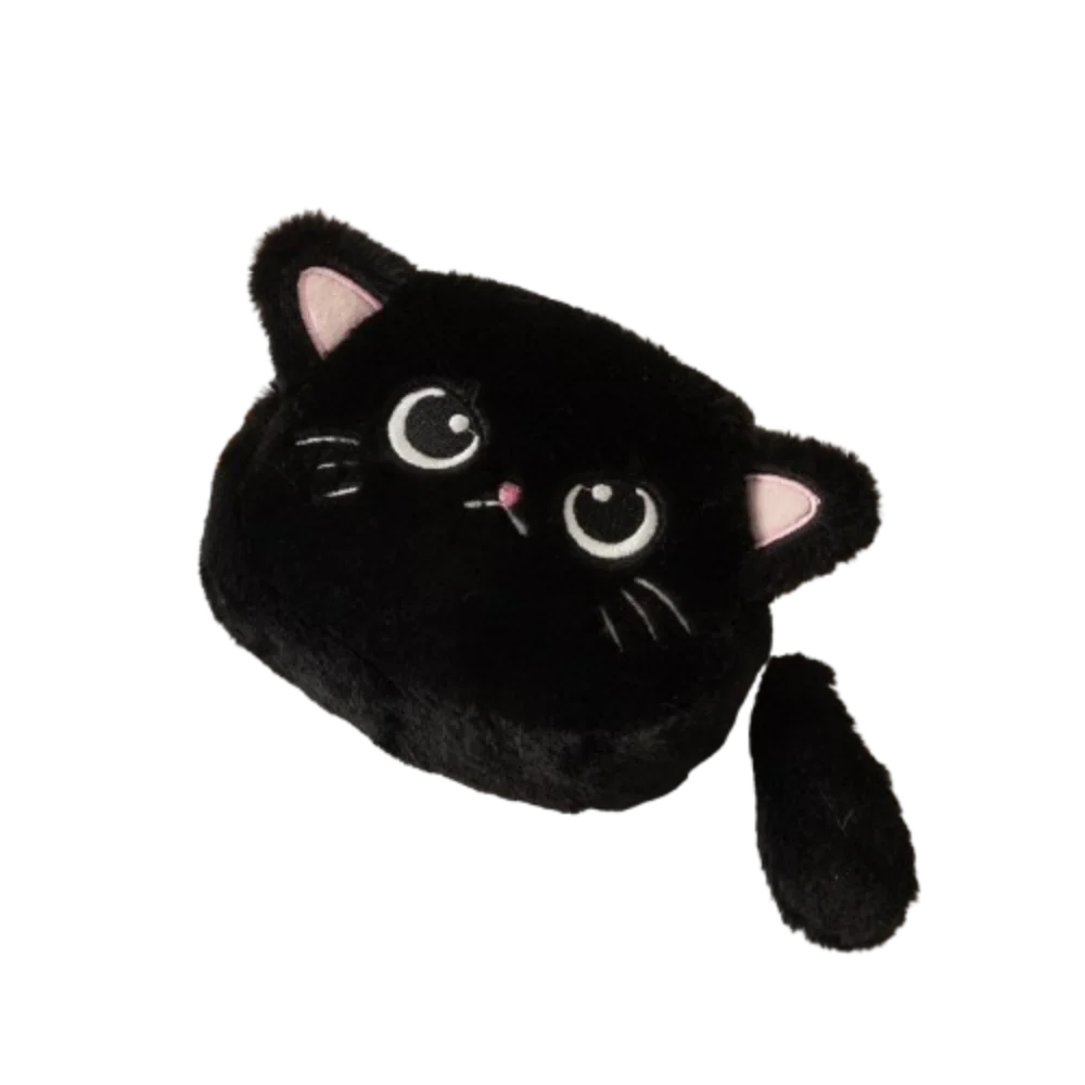 Kawaii Cat Plush Zipper Wallet with Wrist Strap