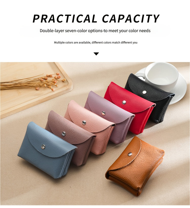 Mixed wallet with flap, zip pocket, 12 x 8 x 4 cm
