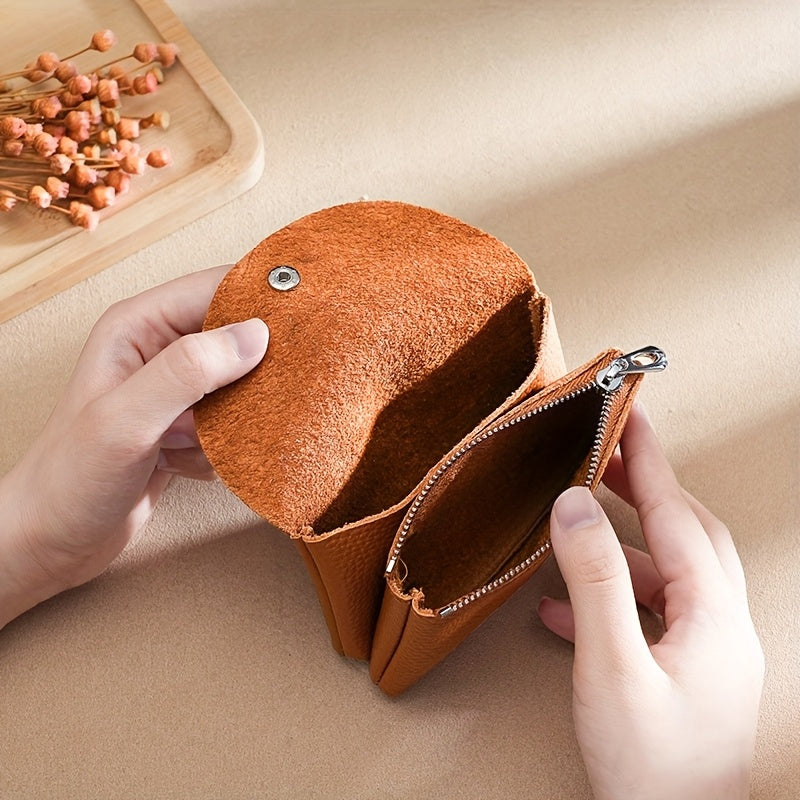 Mixed wallet with flap, zip pocket, 12 x 8 x 4 cm
