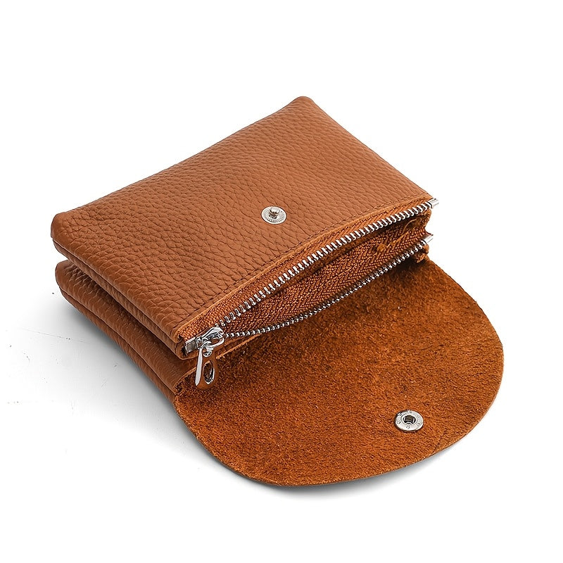 Mixed wallet with flap, zip pocket, 12 x 8 x 4 cm