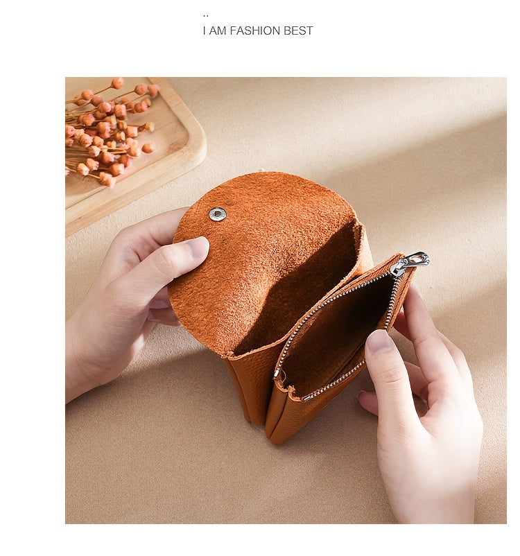 Mixed wallet with flap, zip pocket, 12 x 8 x 4 cm