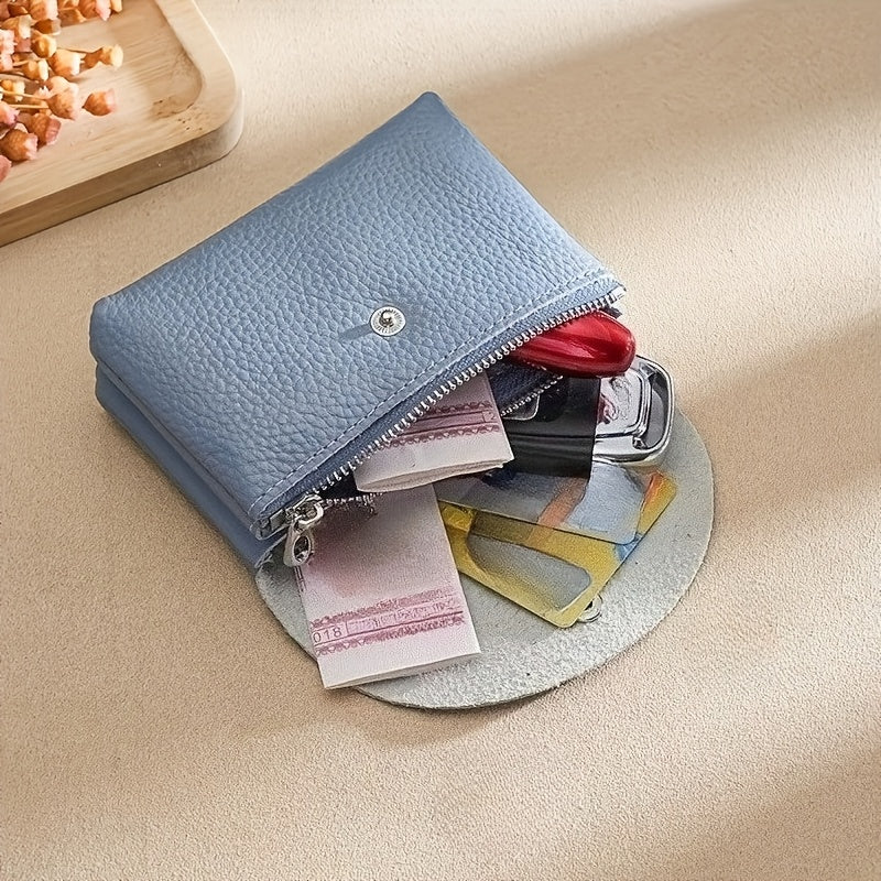 Mixed wallet with flap, zip pocket, 12 x 8 x 4 cm