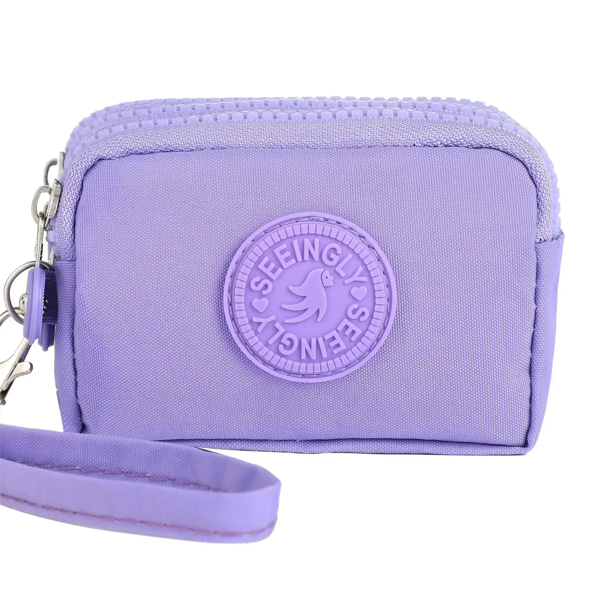 Compact Waterproof Nylon Wallet with Zippered Card Holder for Women