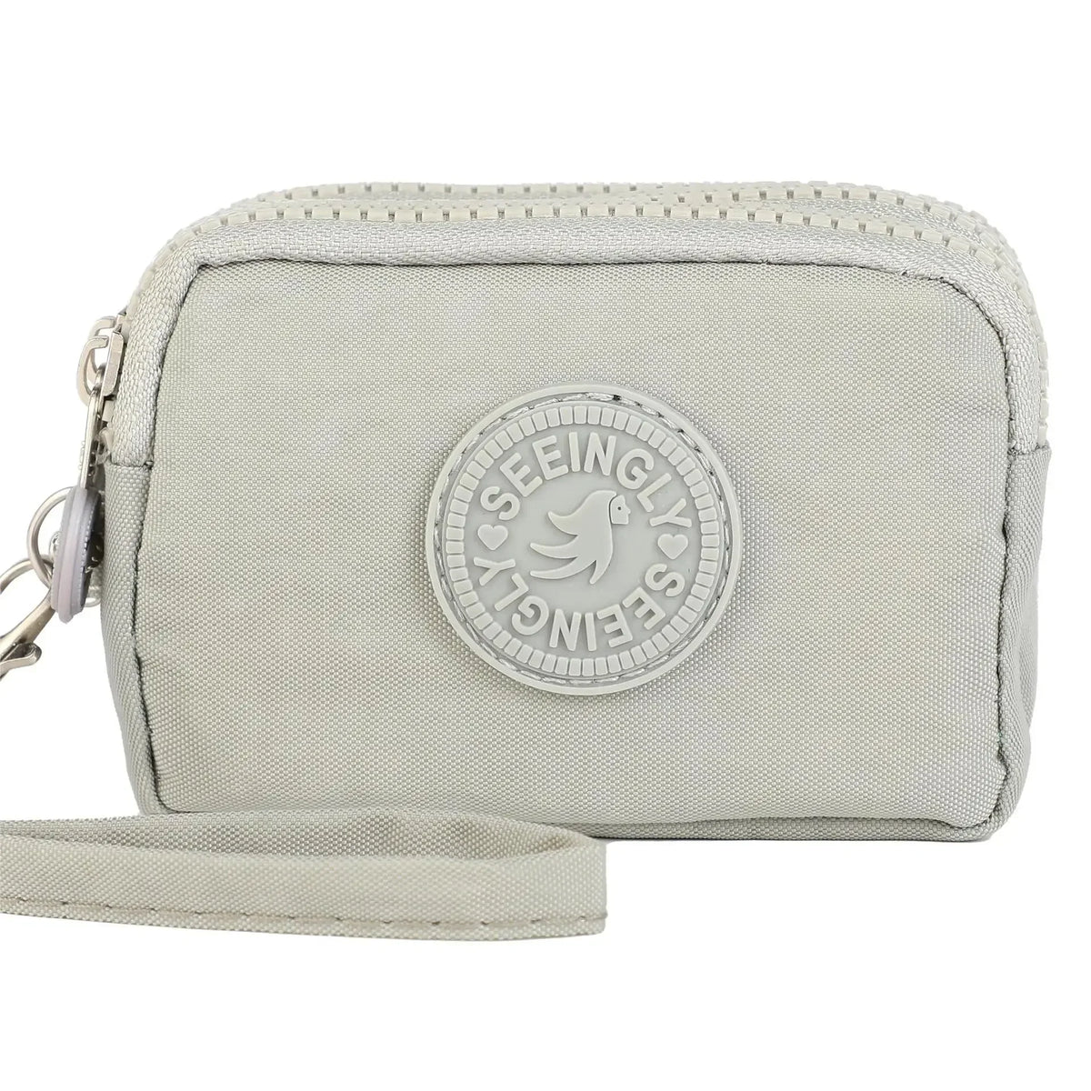 Compact Waterproof Nylon Wallet with Zippered Card Holder for Women