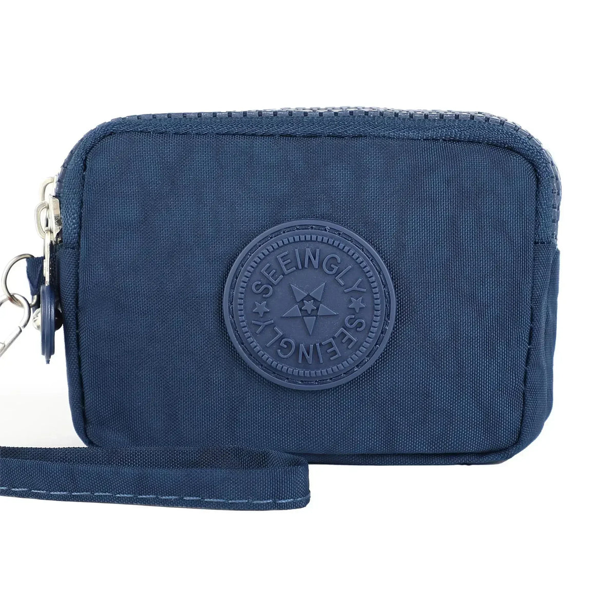 Compact Waterproof Nylon Wallet with Zippered Card Holder for Women