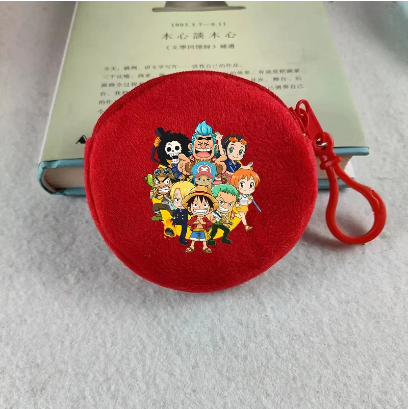 Round Plush Wallet One Piece for Kids and Anime Fans