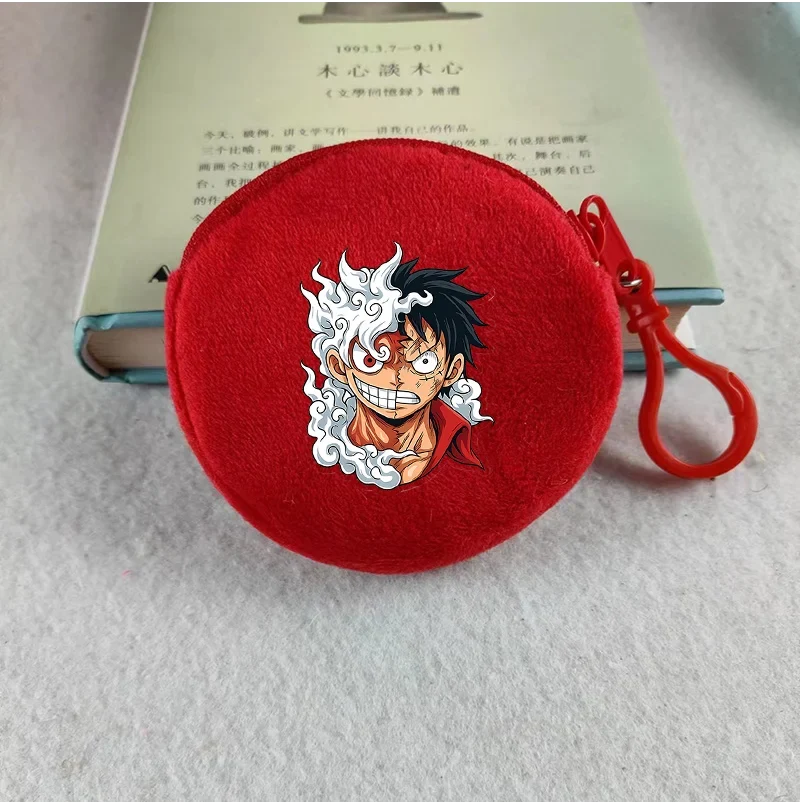 Round Plush Wallet One Piece for Kids and Anime Fans