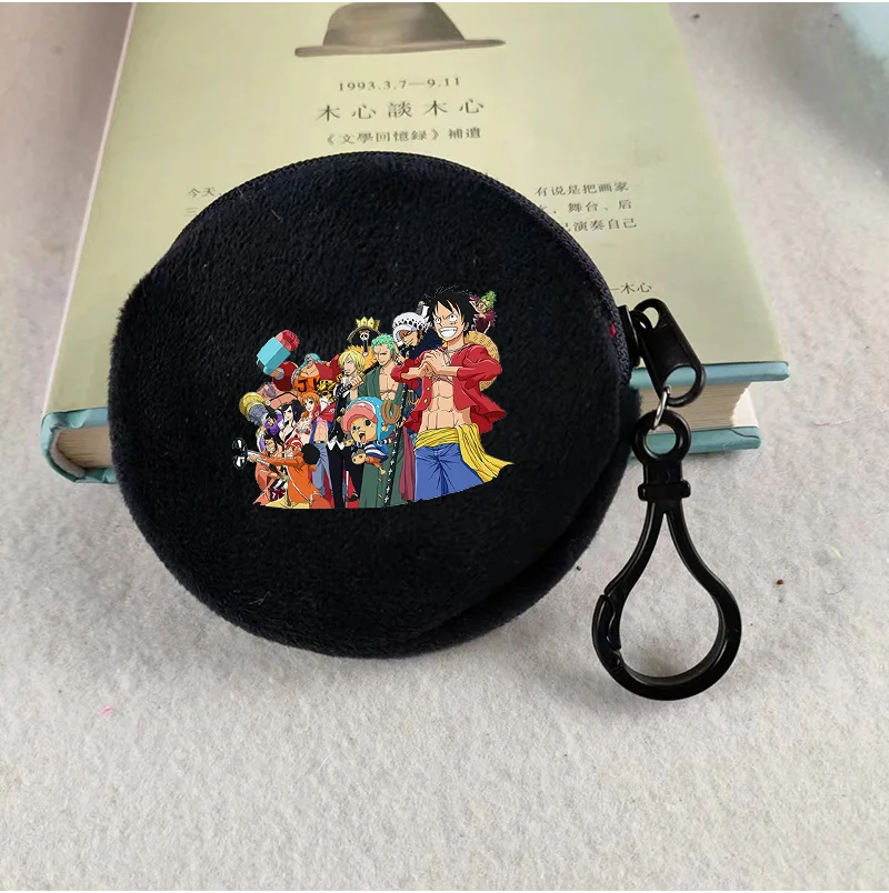 Round Plush Wallet One Piece for Kids and Anime Fans