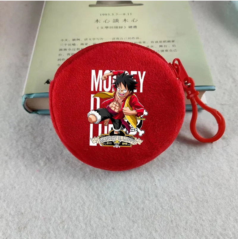 Round Plush Wallet One Piece for Kids and Anime Fans