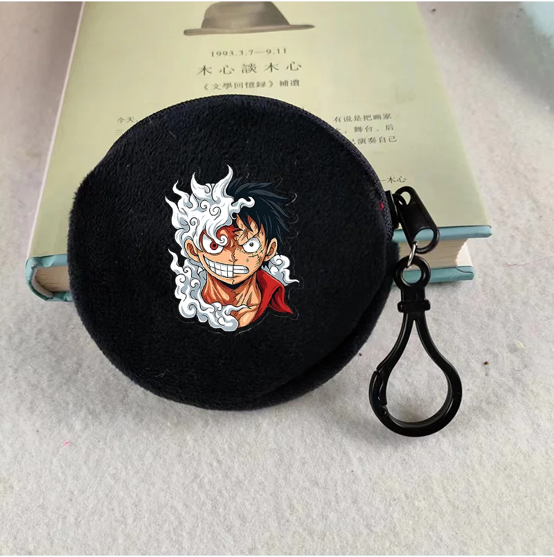 Round Plush Wallet One Piece for Kids and Anime Fans