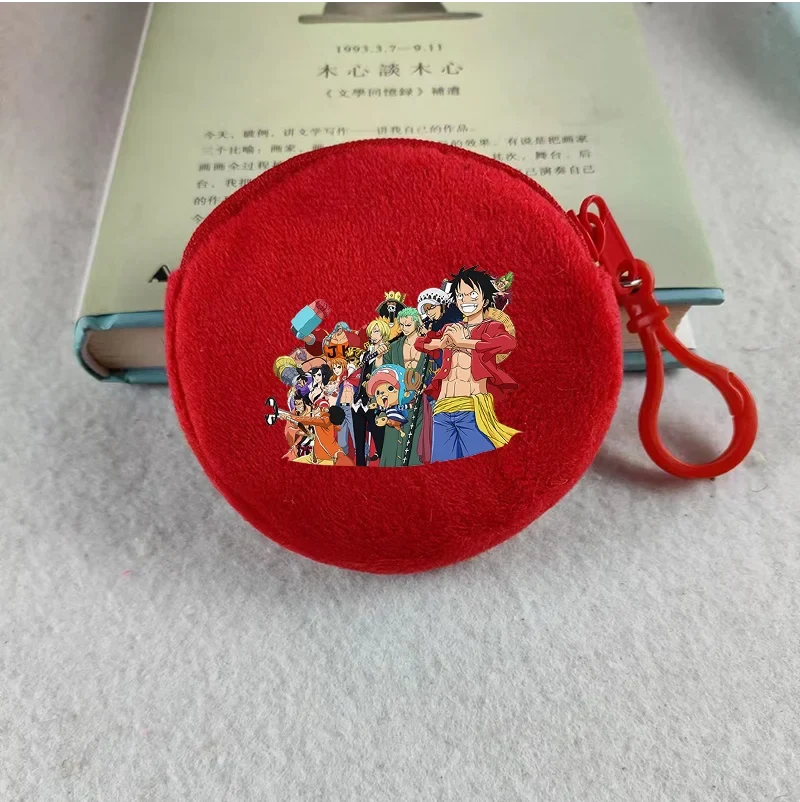 Round Plush Wallet One Piece for Kids and Anime Fans