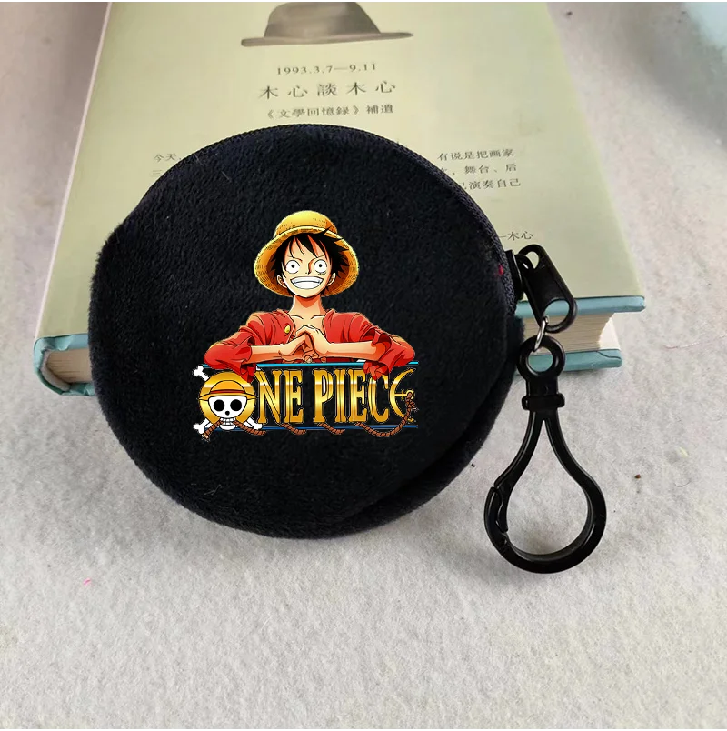 Round Plush Wallet One Piece for Kids and Anime Fans
