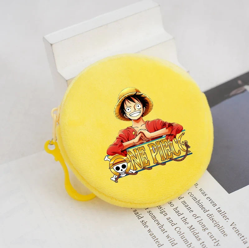 Round Plush Wallet One Piece for Kids and Anime Fans