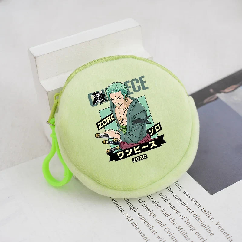 Round Plush Wallet One Piece for Kids and Anime Fans