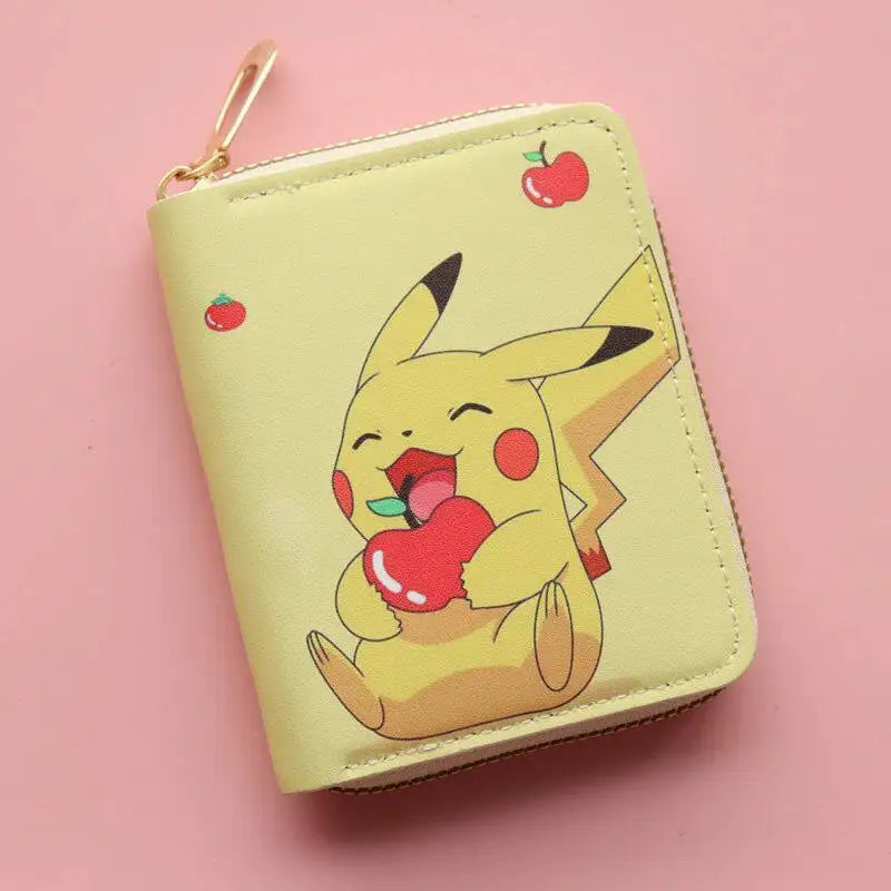 Zippered Pikachu Pokémon Wallet for Kids and Students